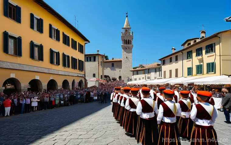 산마리노 국민 정체성 - **Prompt 1: The Founding of San Marino**
    "A resilient, middle-aged man with a wise expression, d...